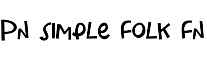 Simple Folk Font Preview