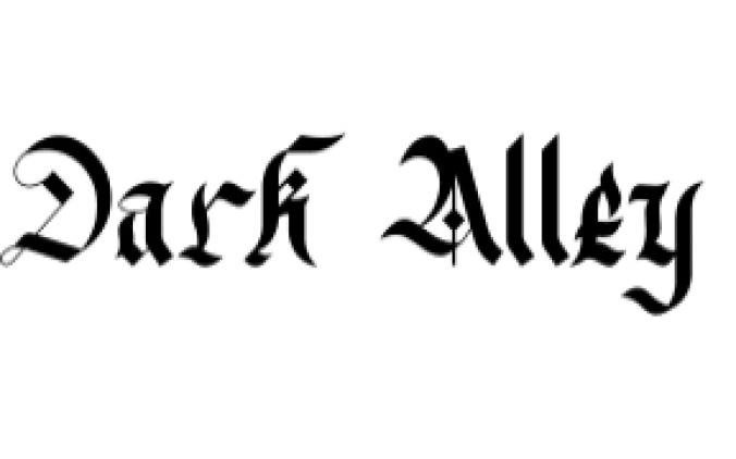 Dark Alley Font Preview