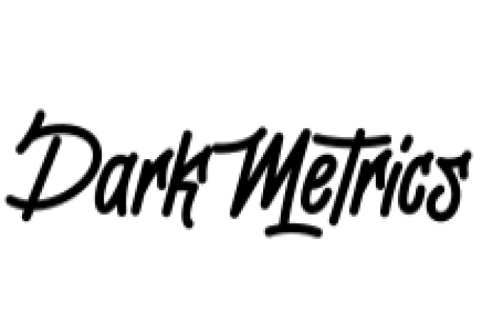 Dark Metrics Font Preview