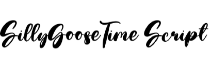 Silly Goose Time Font Preview