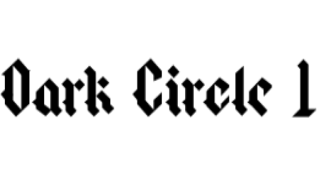 Dark Circle Font Preview