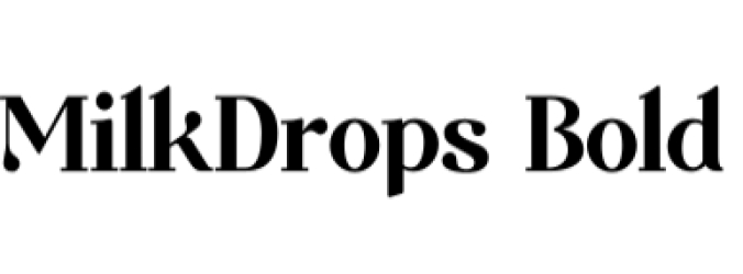 Milk Drops Font Preview
