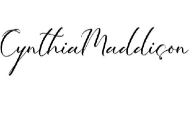 Cynthia Maddison Font Preview