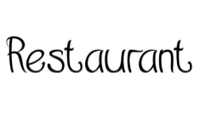 Restaurant Font Preview