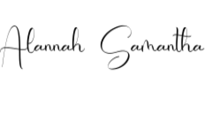 Alannah Samantha Font Preview