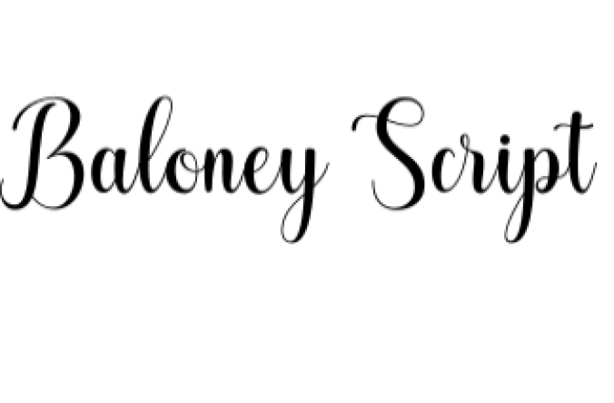 Baloney Script Font Preview