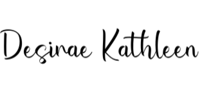 Desirae Kathleen Font Preview