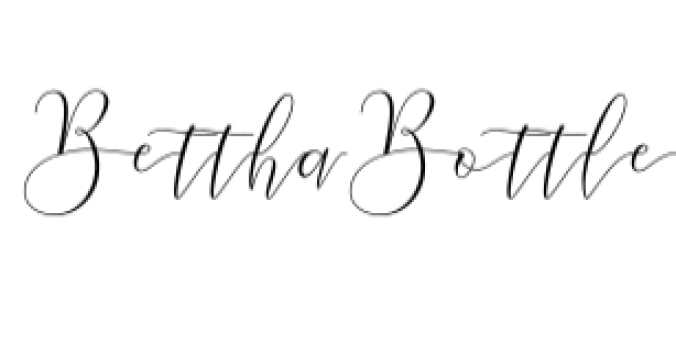 Bettha Bottle Font Preview