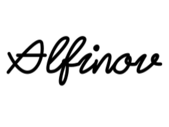 Alfinov Font Preview