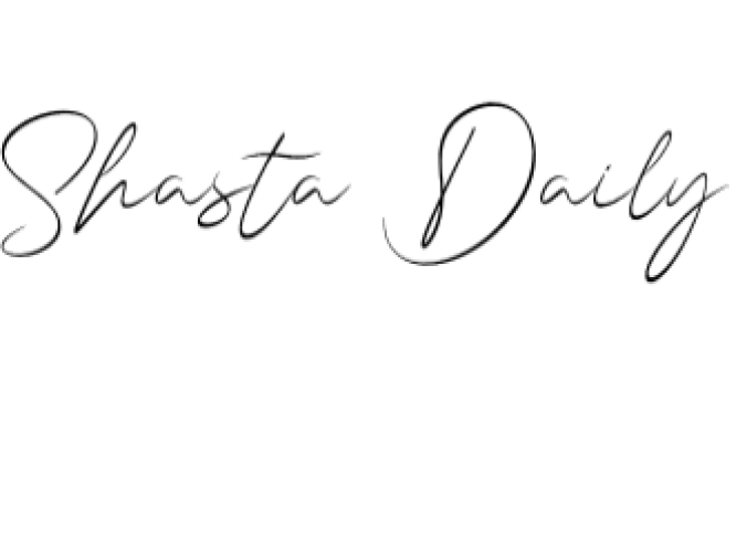 Shasta Daily Font Preview