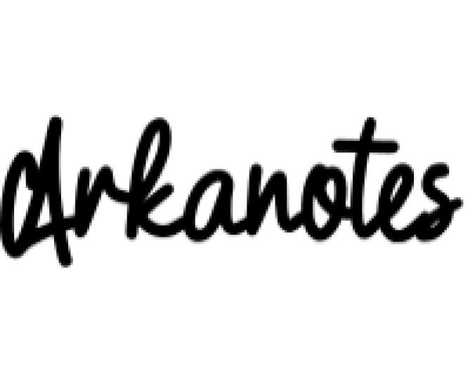 Arkanotes Font Preview