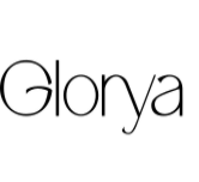 Glorya Font Preview