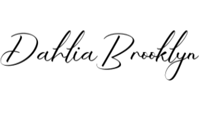 Dahlia Brooklyn Font Preview