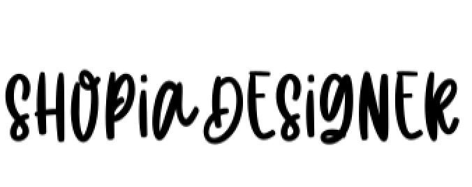 Shopia Designer Font Preview