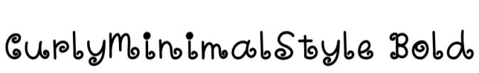 Curly Minimal Style Font Preview