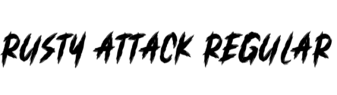 Rusty Attack Font Preview