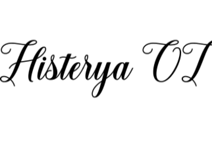 Histerya Script Font Preview