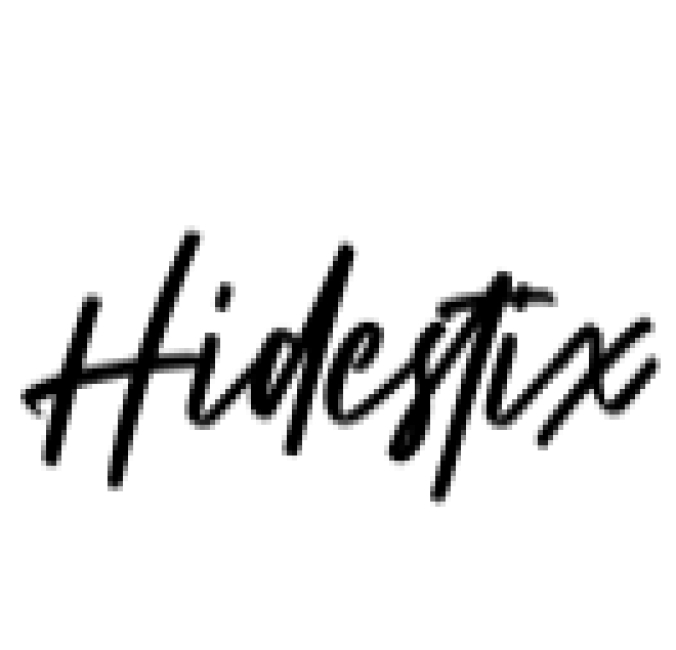 Hidestix Font Preview