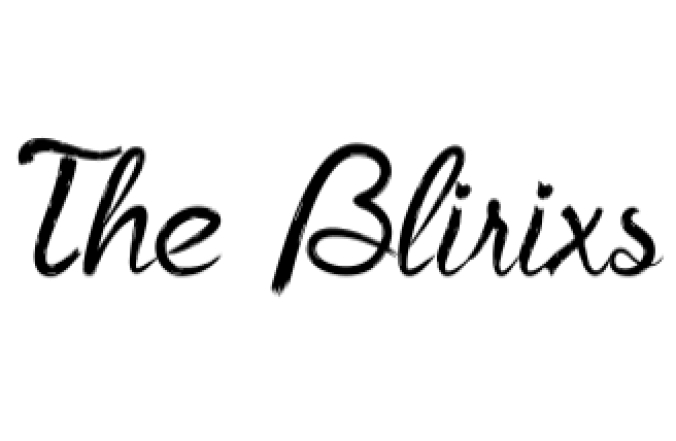The Blirixs Font Preview