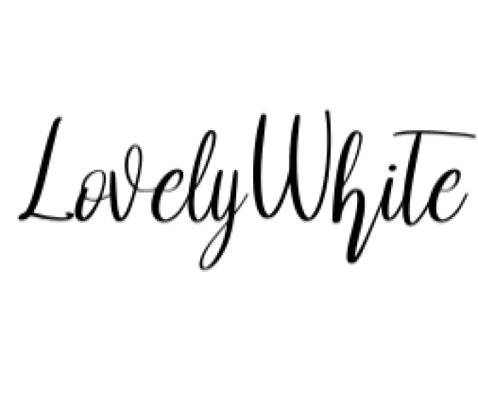 Lovely White Font Preview