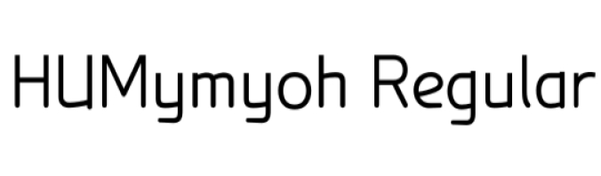 Hu Mymyoh Font Preview