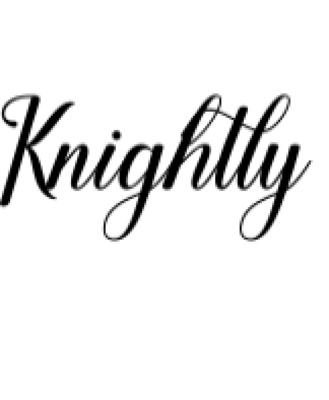 Knightly Script Font Preview