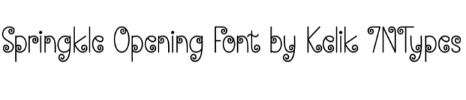 Springkle Opening Font Preview