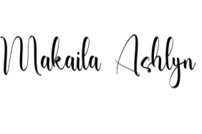 Makaila Ashlyn Font Preview