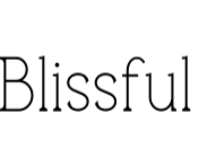 Blissful Font Preview