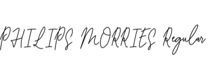 Philip Morries Font Preview
