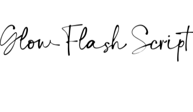 Glow Flash Font Preview
