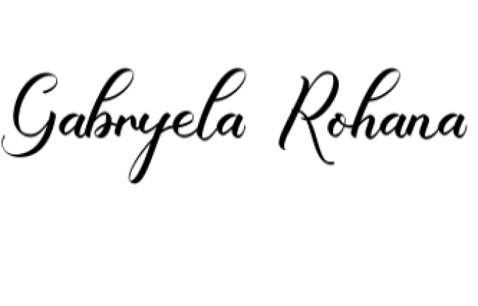 Gabryela Rohana Font Preview