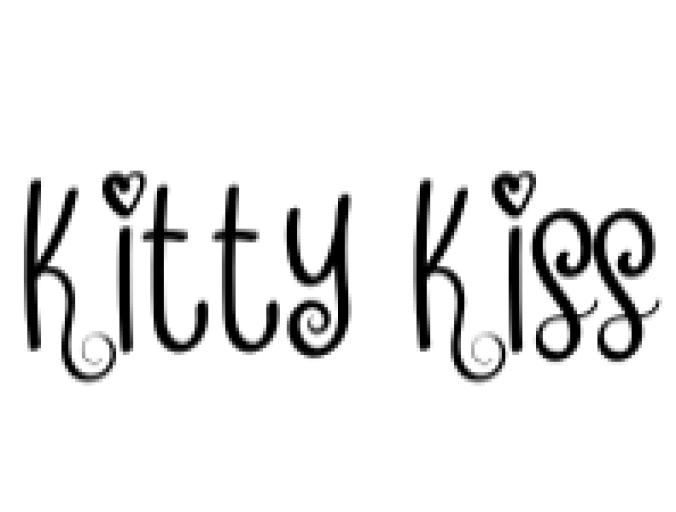 Kitty Kiss Font Preview
