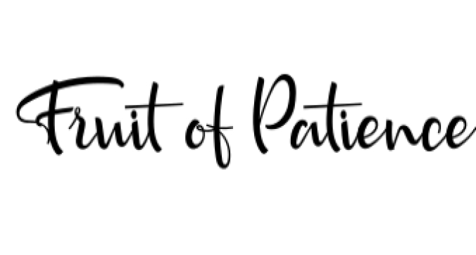 Fruit of Patience Font Preview