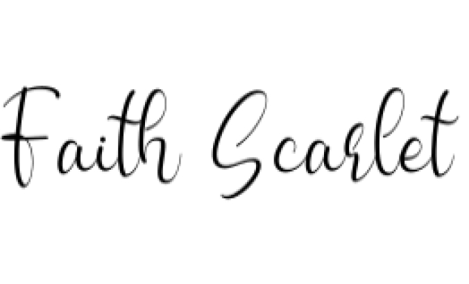 Faith Scarlet Font Preview