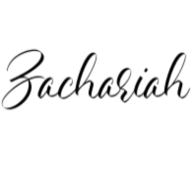 Zachariah Font Preview