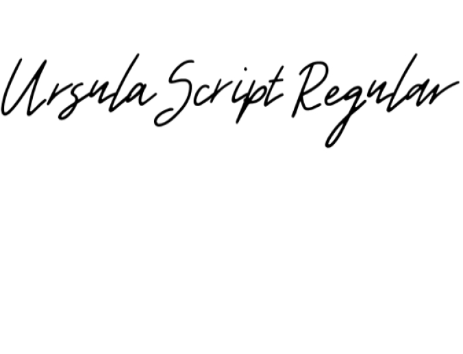 Ursula Script Font Preview