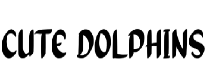 Cute Dolphins Font Preview