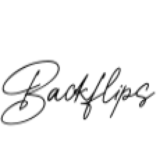 Backflips Font Preview