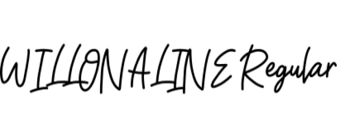 Willonaline Font Preview