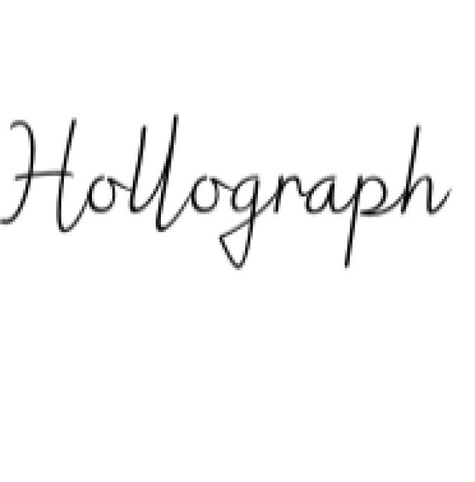 Hollograph Signature Font Preview
