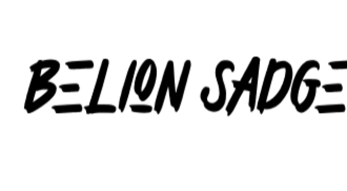 Belion Sadge Font Preview
