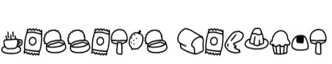 Desserts Doodle Font Preview