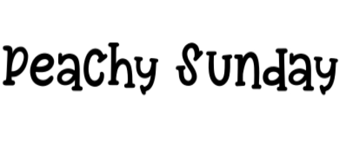 Peachy Sunday Font Preview