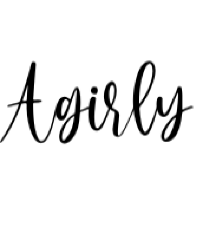Agirly Font Preview