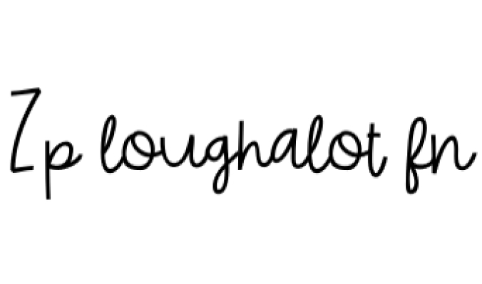 Loughalot Font Preview
