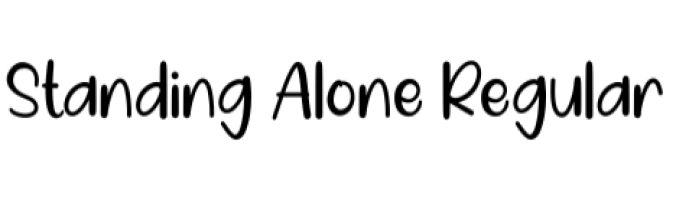 Standing Alone Font Preview
