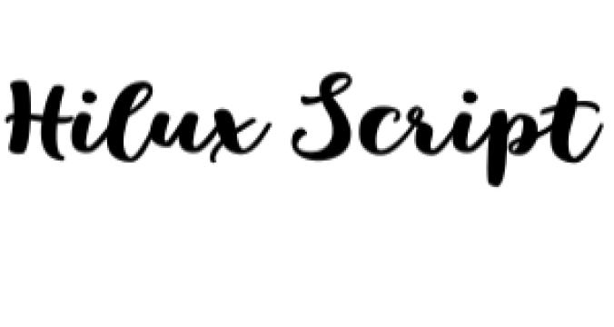 Hilux Font Preview