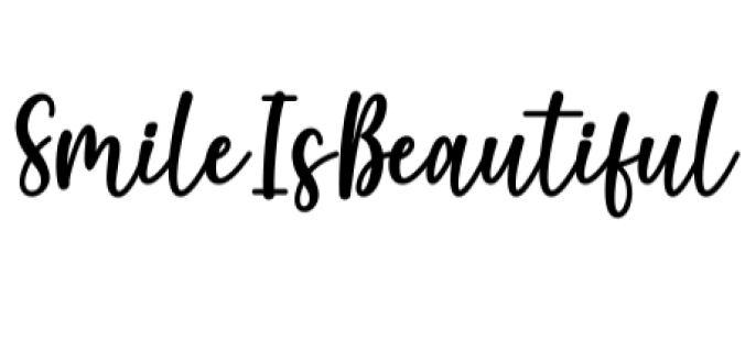 Smile is Beautiful Font Preview