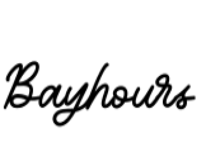 Bayhours Font Preview